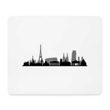 Skyline - Europa - Mousepad (Querformat) - Weiß - Vorne