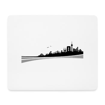 Skyline - Düsseldorf - Mousepad (Querformat) - Weiß - Vorne