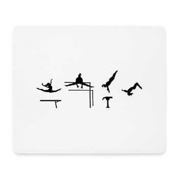 Gymnastics, Gymnast - gymnastique - Tapis de souris (format paysage) - blanc - Devant