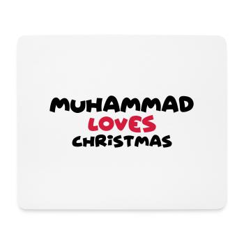 muhammad loves christmas xmas name - Mouse Pad (horizontal) - white - Front