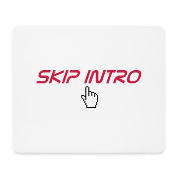 skip intro - Tapis de souris (format paysage) - blanc - Devant