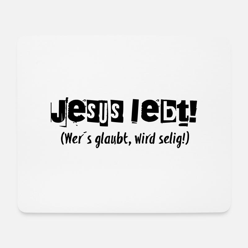 Jesus Lebt! - Mousepad (Querformat) - Weiß
