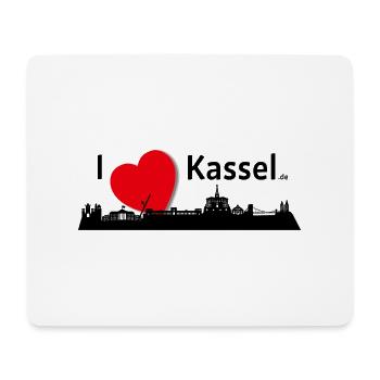 i love kassel - Mousepad (Querformat) - Weiß - Vorne
