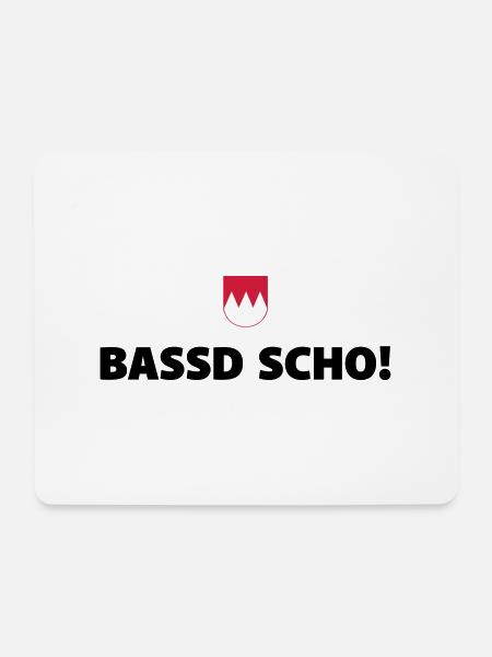 Bassd Scho! - Mousepad (Querformat) - Weiß