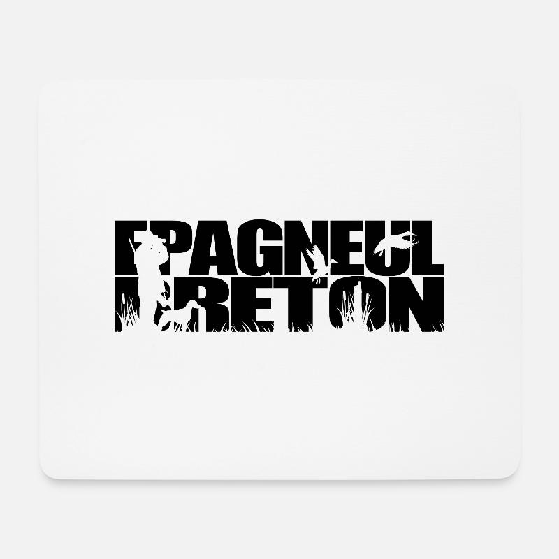 EPAGNEUL BRETON Jagdhund Jagdhunde Wilsigns - Mousepad (Querformat) - Weiß