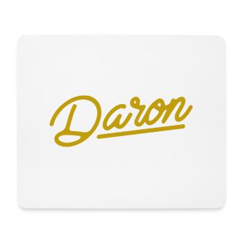 Daron (en or) - calligraphie - Tapis de souris (format paysage) - blanc - Devant