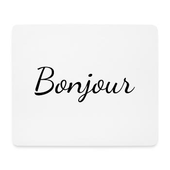 Bonjour - Tapis de souris (format paysage) - blanc - Devant