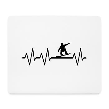 Snowboard Snowboarder - Mousepad (Querformat) - Weiß - Vorne