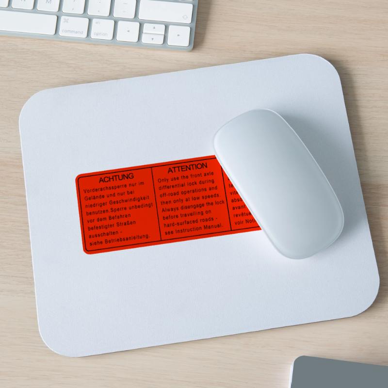 SYNCRO DIFF LOCKS differenzialsperren aufkleber Mousepad (Querformat)