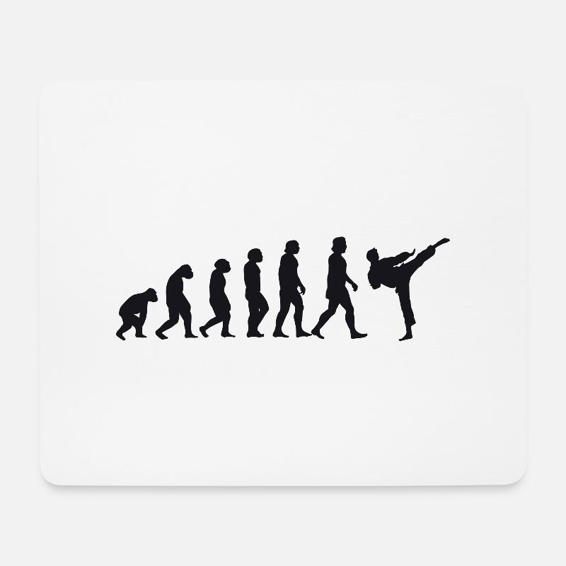 Evolution of Karate - Mousepad (Querformat) - Weiß
