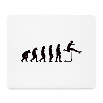 Hürdenläufer Hürdenlauf Evolution Leichtathletik - Mousepad (Querformat) - Weiß - Vorne