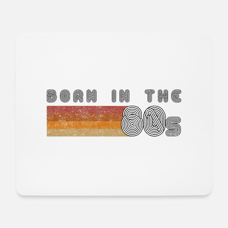 Geboren in den 80er Jahren - Mousepad (Querformat) - Weiß
