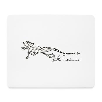 Lézard Jésus-Christ rétro - Tapis de souris (format paysage) - blanc - Devant