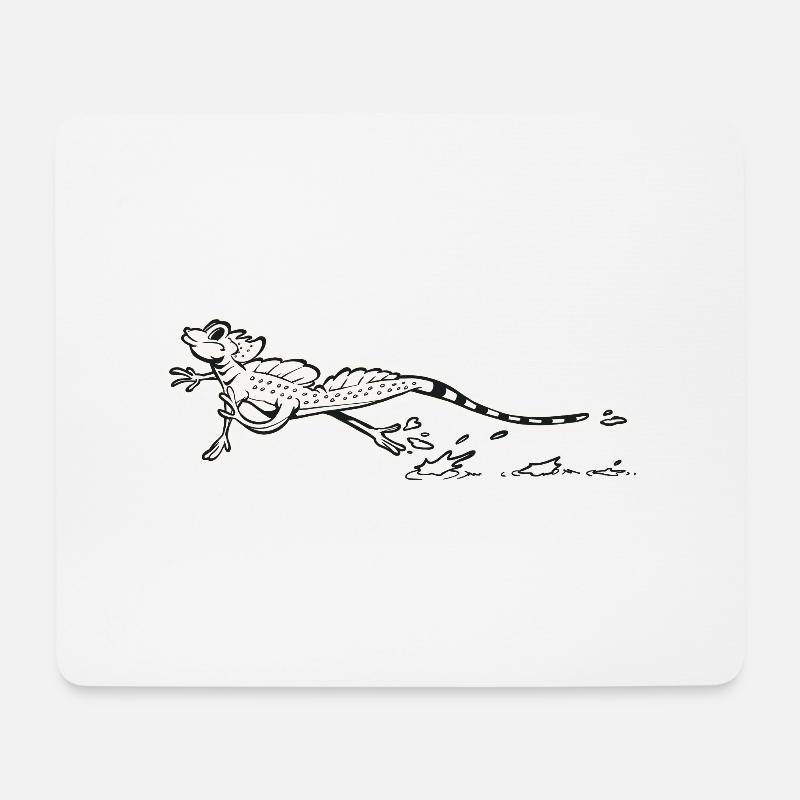 Retro Jesus Christus Eidechse - Mousepad (Querformat) - Weiß