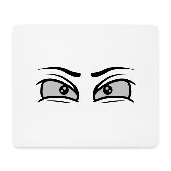 Willenskraft Entschlossene Augen - Mousepad (Querformat) - Weiß - Vorne
