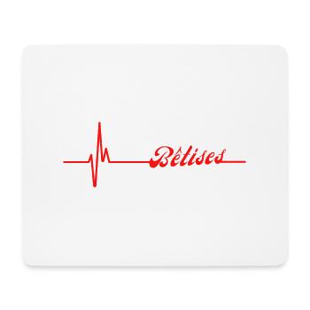 Cadeau bebe Betises Humour - Tapis de souris (format paysage) - blanc - Devant