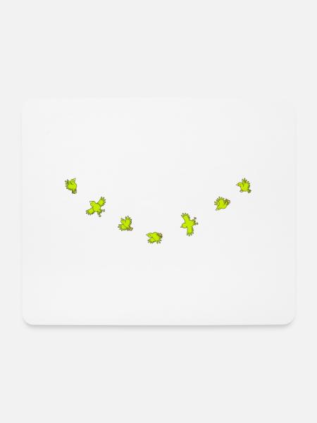 Birdies - Mousepad (Querformat) - Weiß