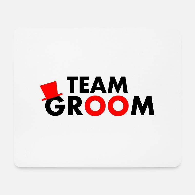 Team groom - Mousepad (Querformat) - Weiß
