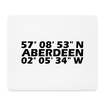 Aberdeen Koordinaten - Mousepad (Querformat) - Weiß - Vorne