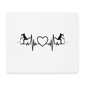 Hockeyspieler Unihockey Hockey Geschenk Feldhockey - Mousepad (Querformat) - Weiß - Vorne