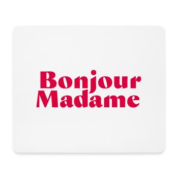 Bonjour Madame - Tapis de souris (format paysage) - blanc - Devant