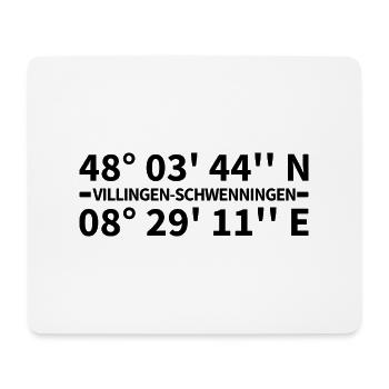 Villingen-Schwenningen Koordinaten - Mousepad (Querformat) - Weiß - Vorne