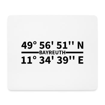 Bayreuth Koordinaten - Mousepad (Querformat) - Weiß - Vorne