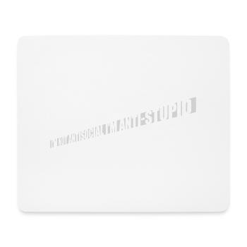 not antisocial anti stupid - Mouse Pad (horizontal) - white - Front