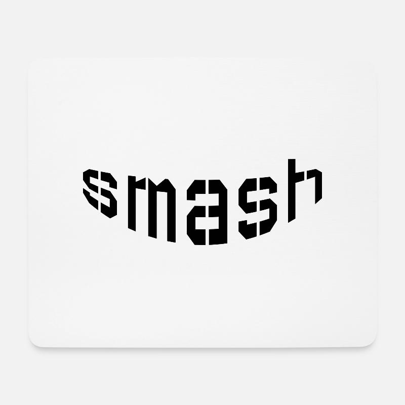 smash - Mousepad (Querformat) - Weiß