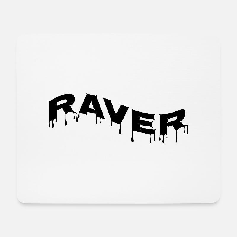Raver - Mousepad (Querformat) - Weiß