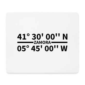 Zamora Koordinaten - Mousepad (Querformat) - Weiß - Vorne