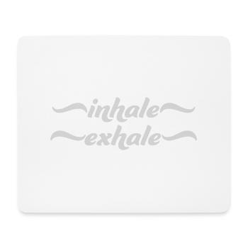 Inspirez expirez Yoga citation - Tapis de souris (format paysage) - blanc - Devant