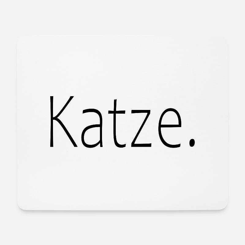 Katze - Mousepad (Querformat) - Weiß