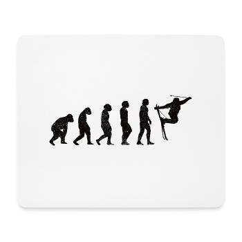 Skifahrer Weihnachten Skifahren Ski Wintersport - Mousepad (Querformat) - Weiß - Vorne