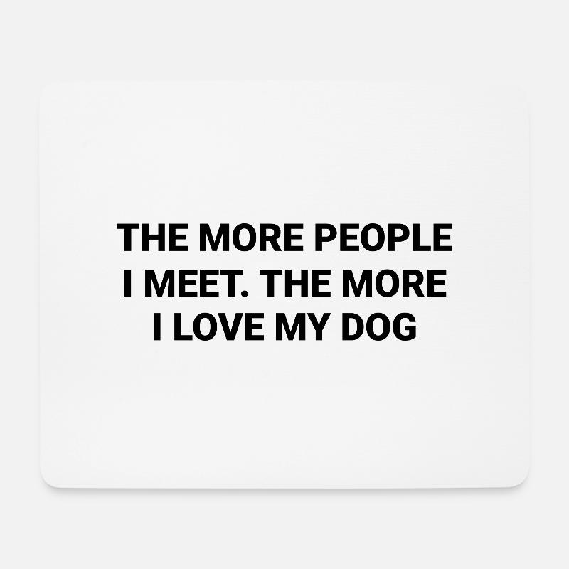 Dog Hund - Mousepad (Querformat) - Weiß