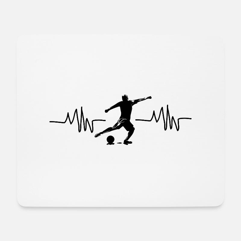 Fußball Soccer - Mousepad (Querformat) - Weiß