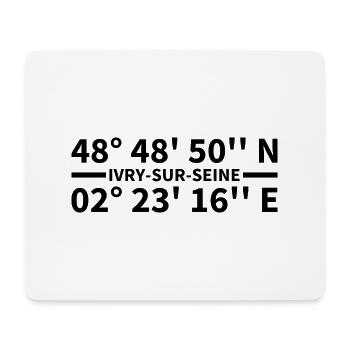 Ivry-sur-Seine coordinates - Mouse Pad (horizontal) - white - Front