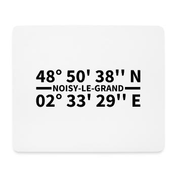 Noisy-le-Grand coordinates - Mouse Pad (horizontal) - white - Front