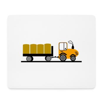 Traktor - Mousepad (Querformat) - Weiß - Vorne