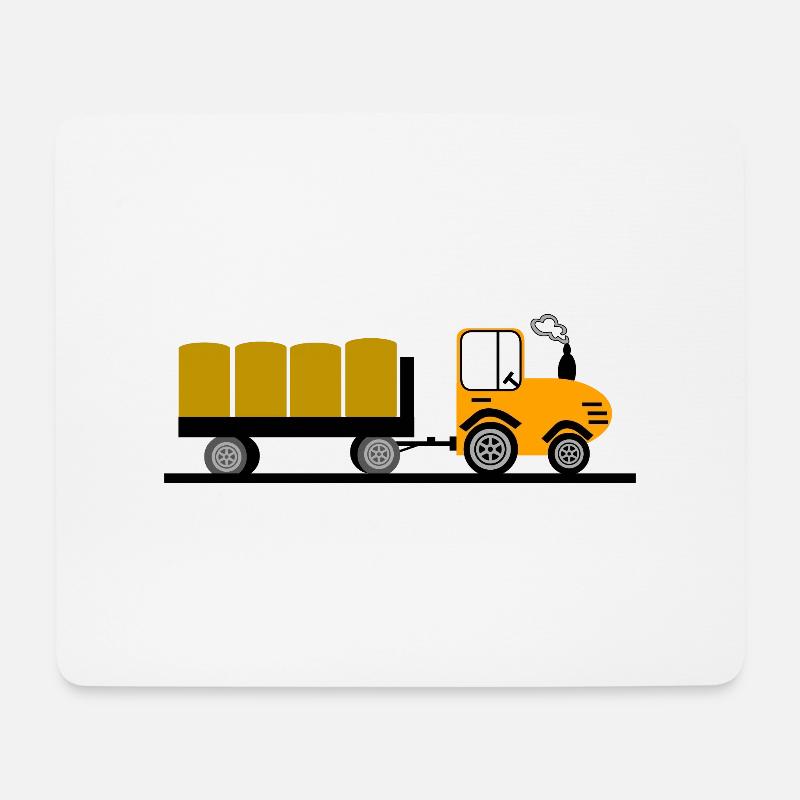 Traktor - Mousepad (Querformat) - Weiß