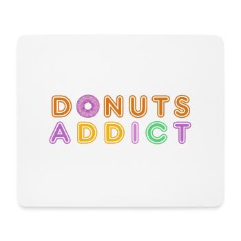 Donuts addict purple green - Mouse Pad (horizontal) - white - Front