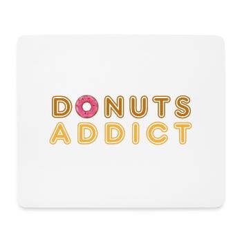 Donuts addict pink gold - Tapis de souris (format paysage) - blanc - Devant