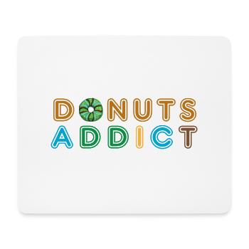 Donuts addict green choco - Mouse Pad (horizontal) - white - Front