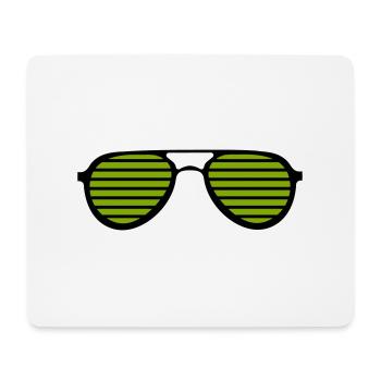 lunettes de soleil - Tapis de souris (format paysage) - blanc - Devant