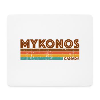 Vintage 1980s Style Mykonos Canada - Tapis de souris (format paysage) - blanc - Devant