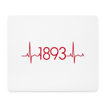 1893 Herzschlag Stuttgart Fußball - Mousepad (Querformat) - Weiß - Vorne