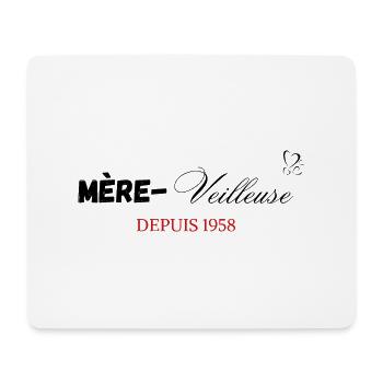 Mère veilleuse depuis 1958 - Tapis de souris (format paysage) - blanc - Devant