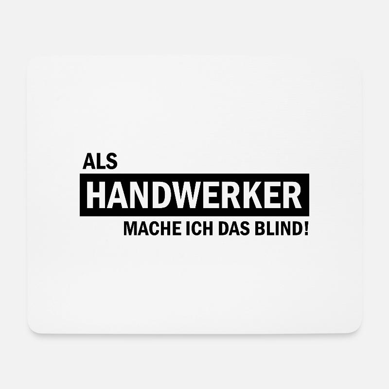 Handwerker Handyman Handwerk Werkzeug Baustelle - Mousepad (Querformat) - Weiß
