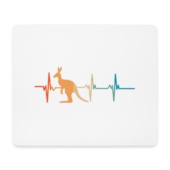 Kangaroo heartbeat - Mouse Pad (horizontal) - white - Front