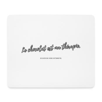 Chocolat thérapie - Tapis de souris (format paysage) - blanc - Devant
